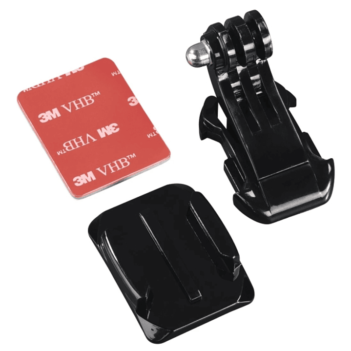 Hama Soporte de Casco para Camara Deportiva - Adhesivo 3m - Rosca Estandar - Plastico - Color Negro 1