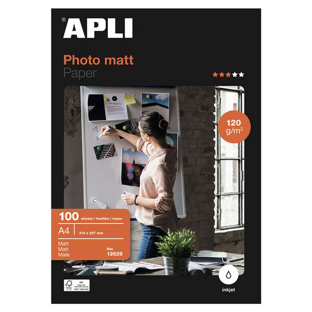 Apli Papel Fotografico Matt A4 120g 100 Hojas 1