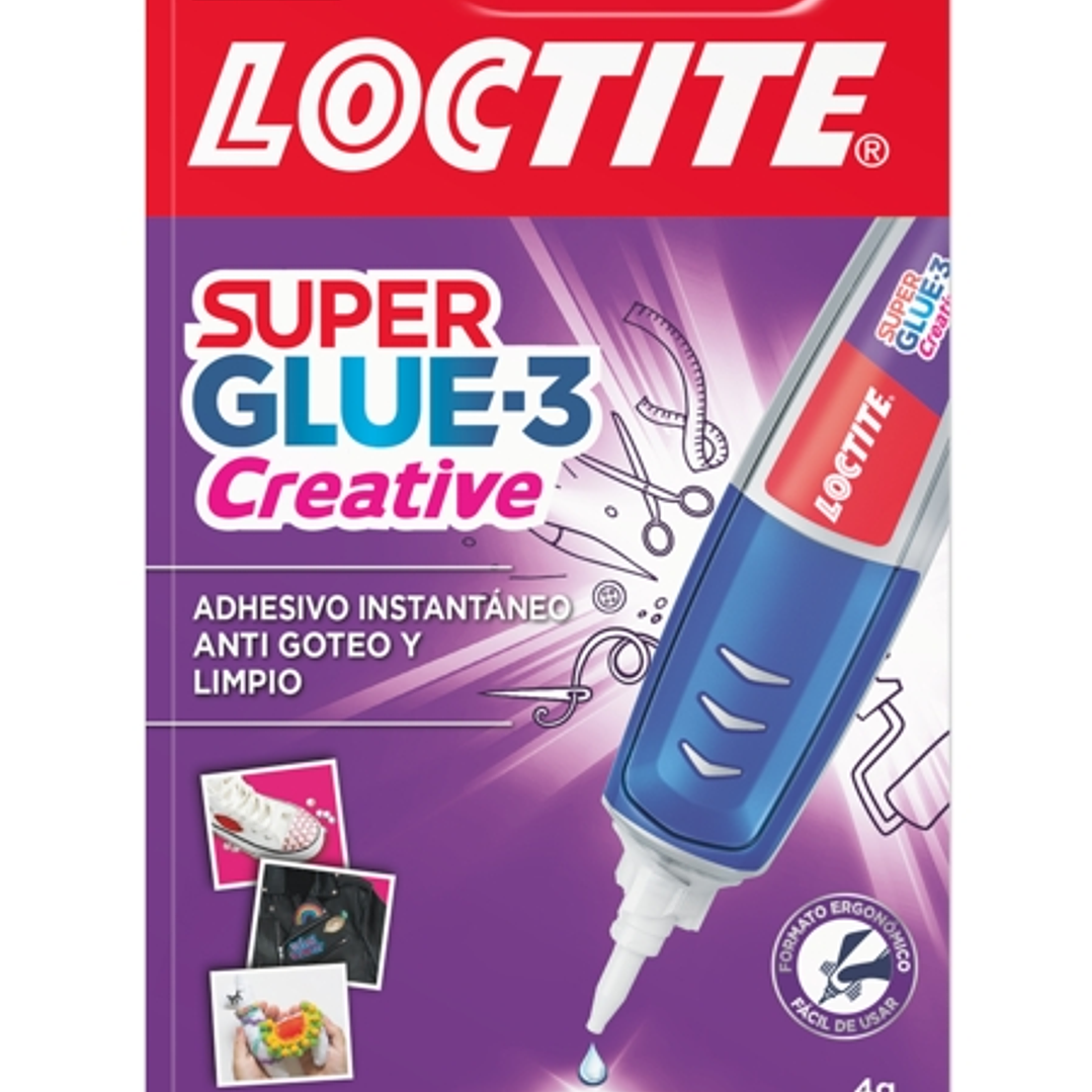 Loctite Superglue-3 Creative Pen 4Gr - Adhesivo Universal en Forma de Boligrafo - Aplicacion Gota a Gota Precisa y Limpia - No Gotea - Fuerza de Union 1