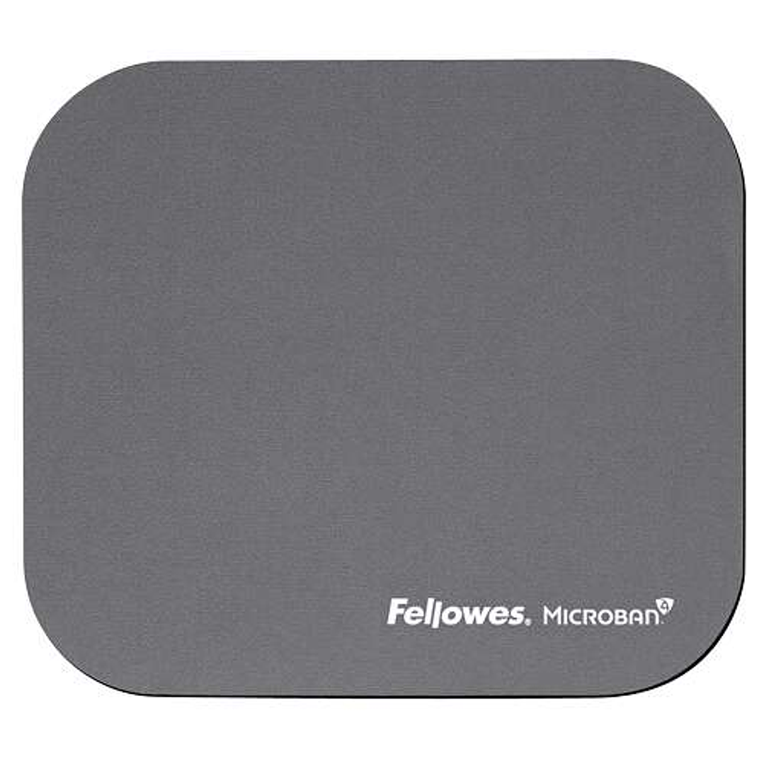 Fellowes Alfombrilla para Raton con Microban - Proteccion Antibacteriana - Base de Goma - 23.2x19.9cm - Color Gris 1