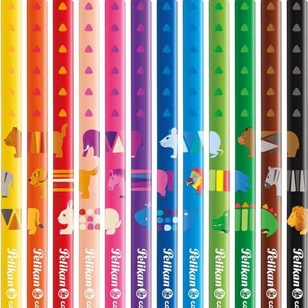 Pelikan Caja de 12 Lapices de Colores Jumbo Triangulares - Mina Antirotura - Certificacion FSC 1