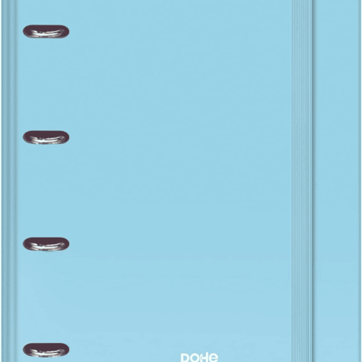 Dohe Serenity Carpeta de 4 Anillas Mixtas de 35mm Recambio 100 Hojas Cuadricula 5mm - Formato A4 - Cierre con Goma - Incluye 4 Separadores y Sobre de  1