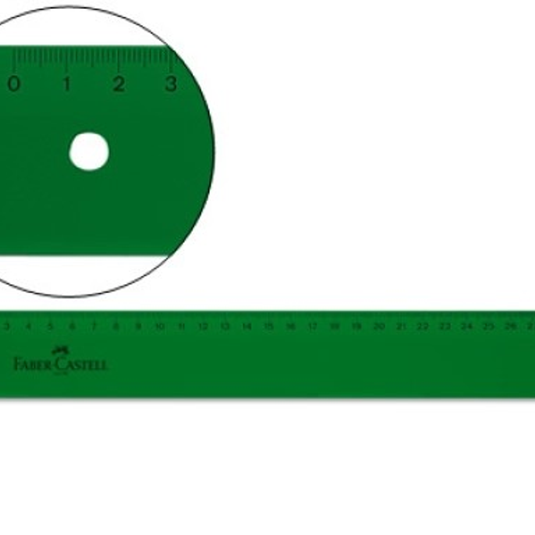 Faber-Castell Regla Tecnica Recta 30cm - Color Verde Transparente 1