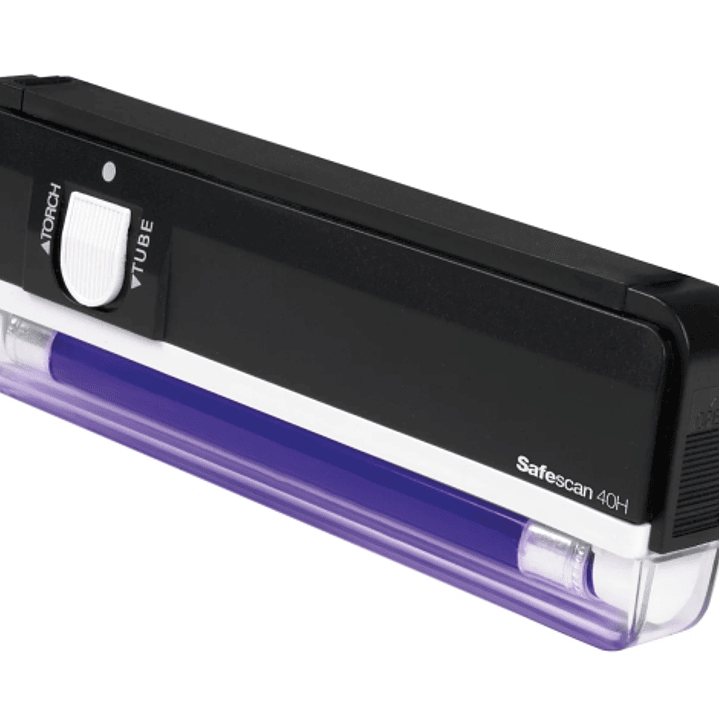 Safescan 40H Detector Portatil de Billetes Falsos - Lampara Ultravioleta de 4W - Linterna LED para Verificacion Visual 1