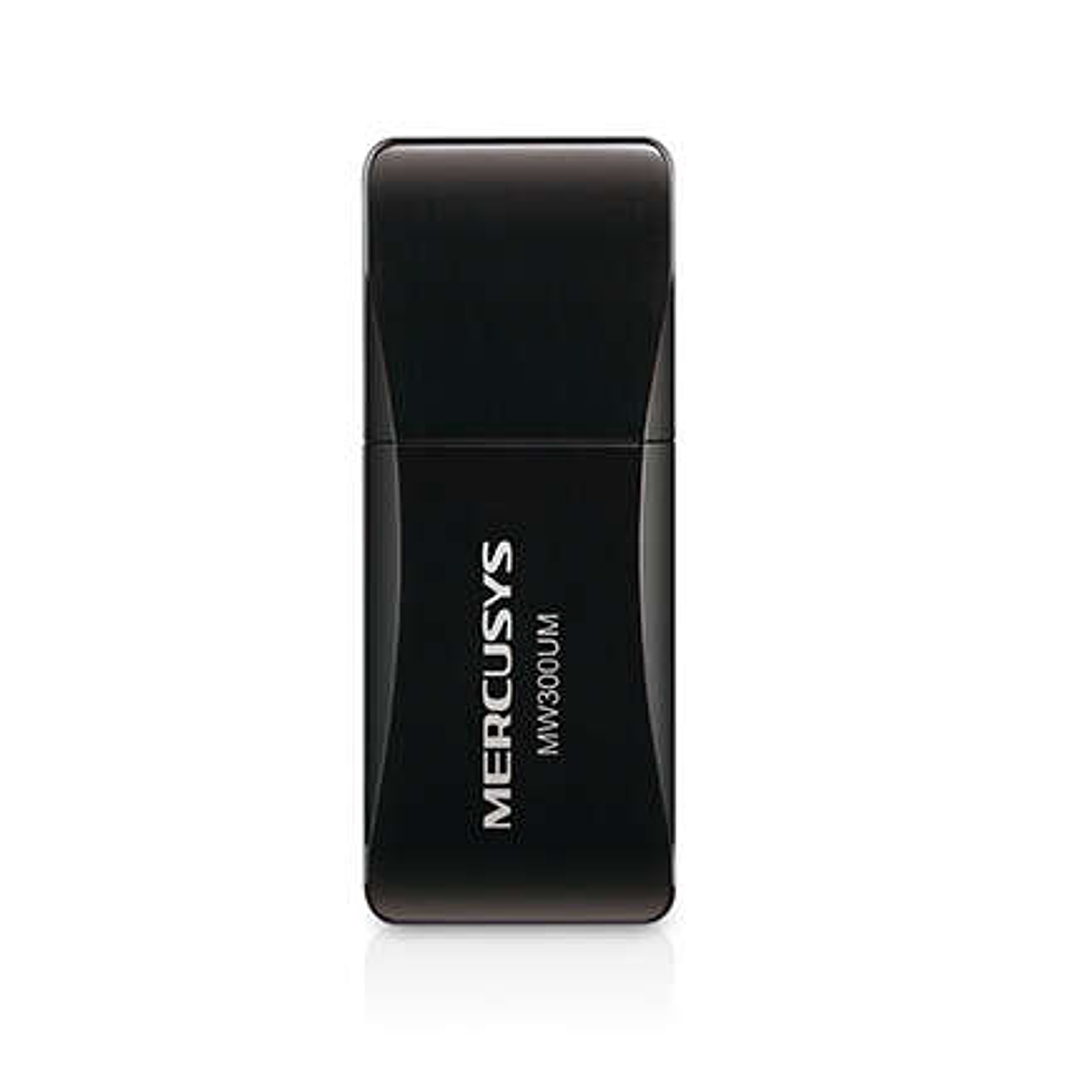 Mercusys N300 Mini Adaptador Inalambrico USB 2.0 - Hasta 300Mbps - Color Negro 1