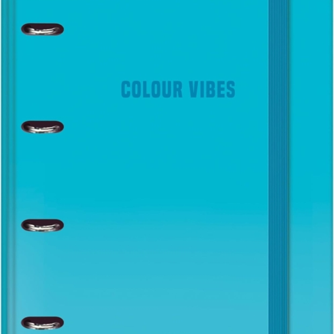 Dohe Colour Vibes Carpeta de 4 Anillas Mixtas de 35mm Recambio 100 Hojas Cuadricula 5mm - Formato A4 - Cierre con Goma - Incluye 4 Separadores y Sobre 1