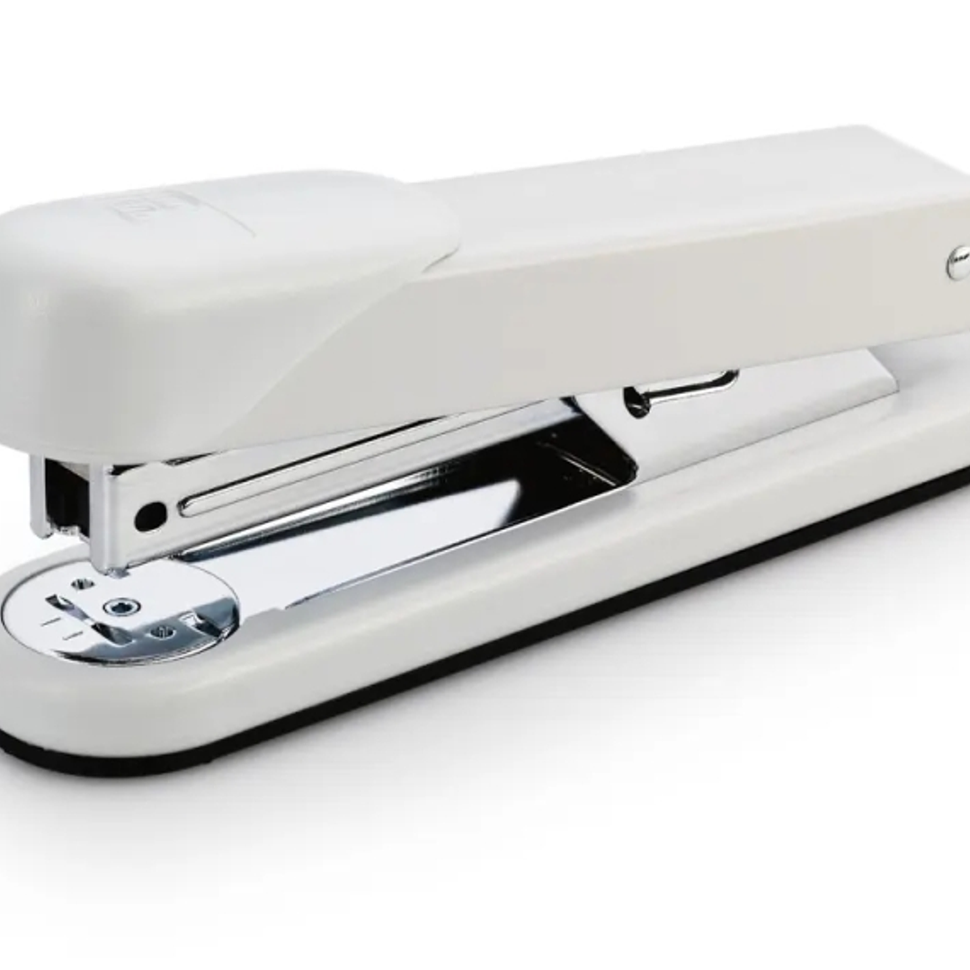 Novus Stabil Grapadora de Sobremesa - Capacidad de grapado 30 Hojas - Grapas 24/6, 26/6 - Grapado Abierto, Cerrado y Clavado - Color Blanco 1