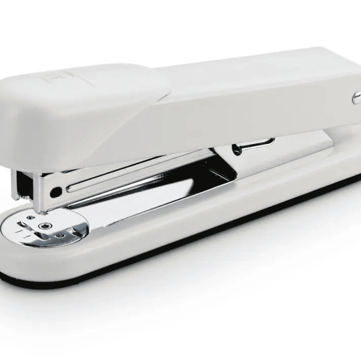 Novus Stabil Grapadora de Sobremesa - Capacidad de grapado 30 Hojas - Grapas 24/6, 26/6 - Grapado Abierto, Cerrado y Clavado - Color Blanco 1