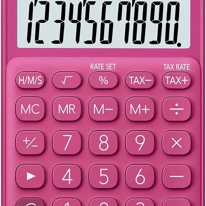 Casio SL-310UC Calculadora de Bolsillo - Calculo de Impuestos - Pantalla LCD de 10 Digitos - Solar y Pilas - Color Rojo 1