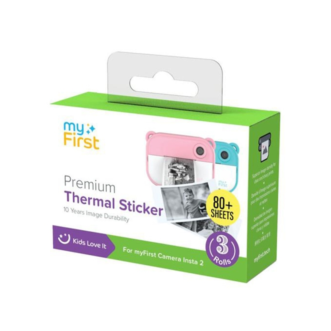 MyFirst Camera Sticker Refill - 3 Rollos de Adhesivo Termico para Imprimir de Recambio - 160 Fotos - Para Insta 20, Insta WI - Sticker Alta Calidad 1