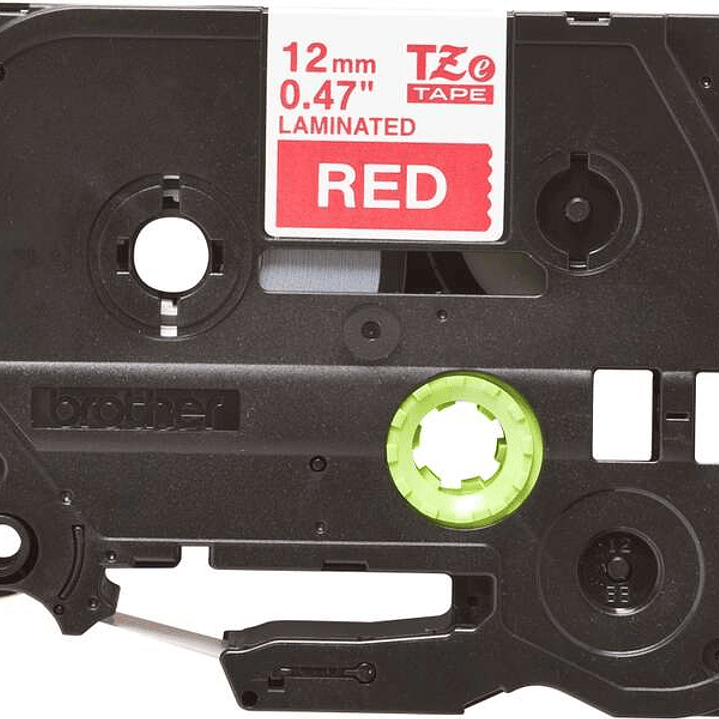 Brother TZe435 Cinta Laminada Original de Etiquetas - Texto blanco sobre fondo rojo - Ancho 12mm x 8 metros 1