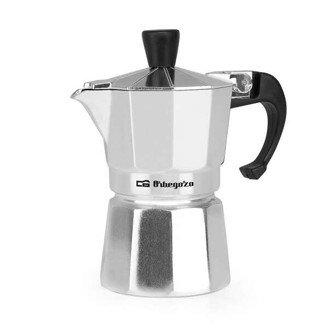 Orbegozo KF 100 Cafetera Italiana Compacta - Delicioso Cafe en una Taza - Mango Ergonomico - Valvula de Seguridad - Facil Limpieza - para Cocinas a Ga 1