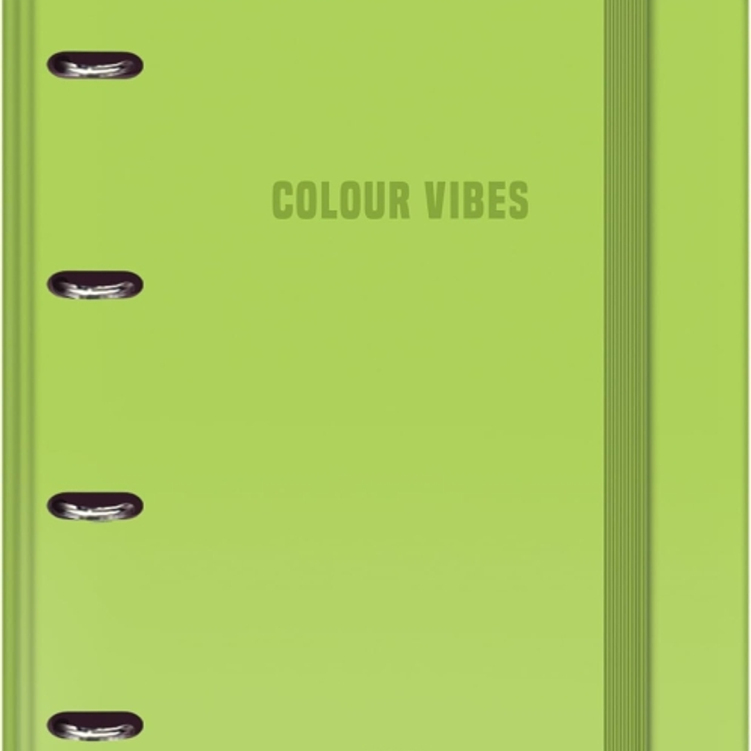 Dohe Colour Vibes Carpeta de 4 Anillas Mixtas de 35mm Recambio 100 Hojas Cuadricula 5mm - Formato A4 - Cierre con Goma - Incluye 4 Separadores y Sobre 1