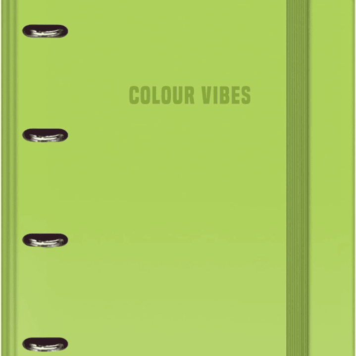 Dohe Colour Vibes Carpeta de 4 Anillas Mixtas de 35mm Recambio 100 Hojas Cuadricula 5mm - Formato A4 - Cierre con Goma - Incluye 4 Separadores y Sobre 1