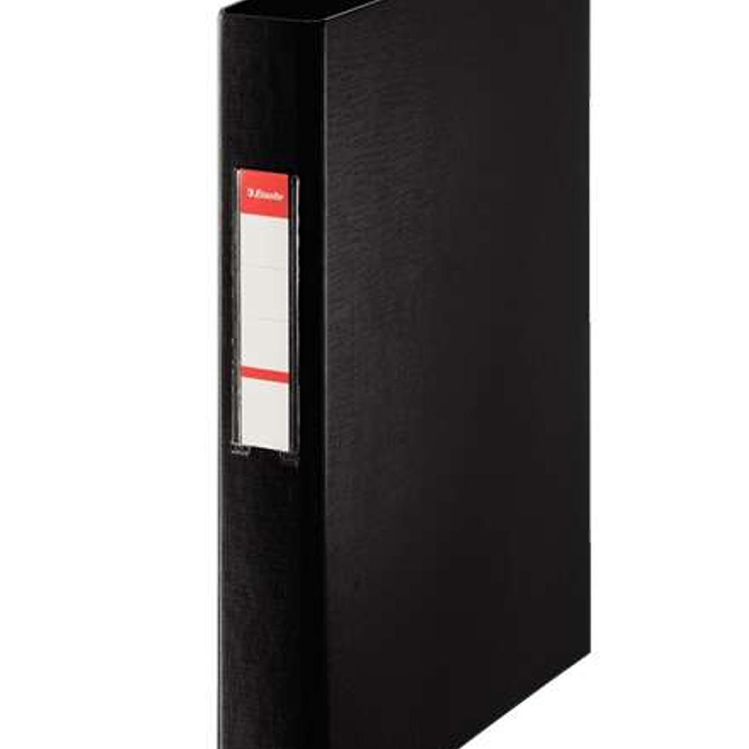 Esselte Carpeta de 2 Anillas 25mm - Formato Folio - Capacidad para 190 Hojas - Color Negro 1