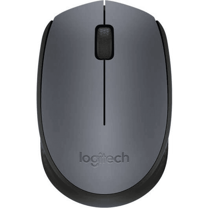 Logitech M170 Raton Inalambrico 1000dpi - 3 Botones - Uso Ambidiestro - Color Gris/Negro 1