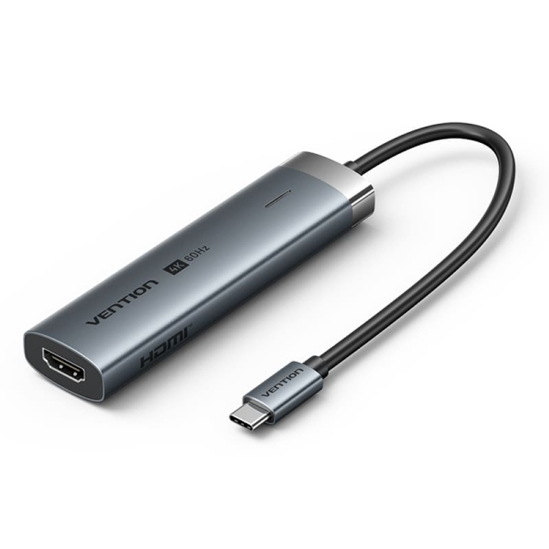 Vention Docking Station 6 en 1 USB-C a HDMI/3xUSB3.0/USB-C 3.2 G1/PD 100W - 0.15m - Color Gris 1
