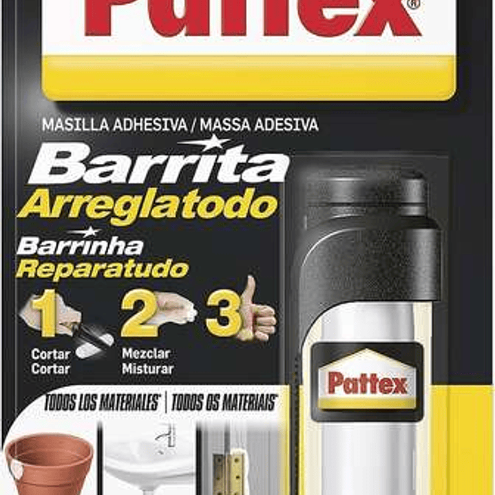 Pattex Barrita Arreglatodo Bl 48gr - Moldeable para Reparar y Sellar Agujeros y Fisuras - Ideal para Instalaciones. Depositos. Conductos. Radiadores y 1