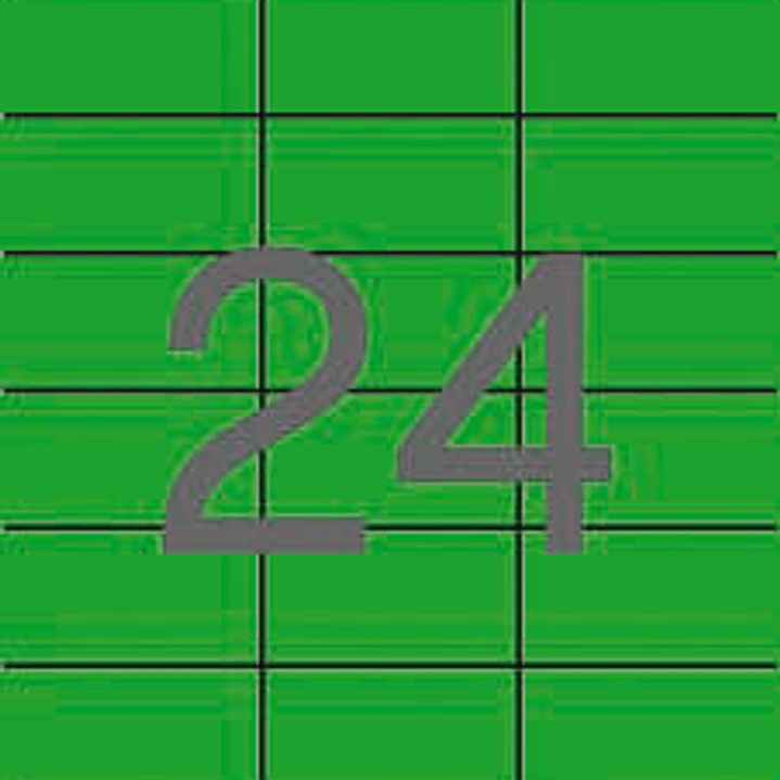Apli Etiquetas Verdes Permanentes 70.0 x 37.0mm 20 Hojas 1