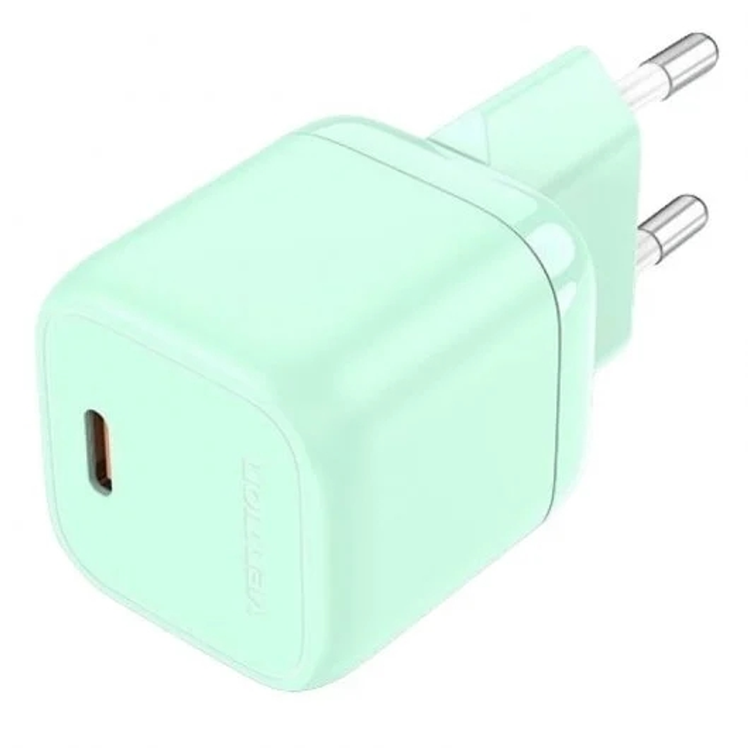 Vention Cargador de Pared GaN USB-C 30W 3A - Carga Rapida - Color Verde 1
