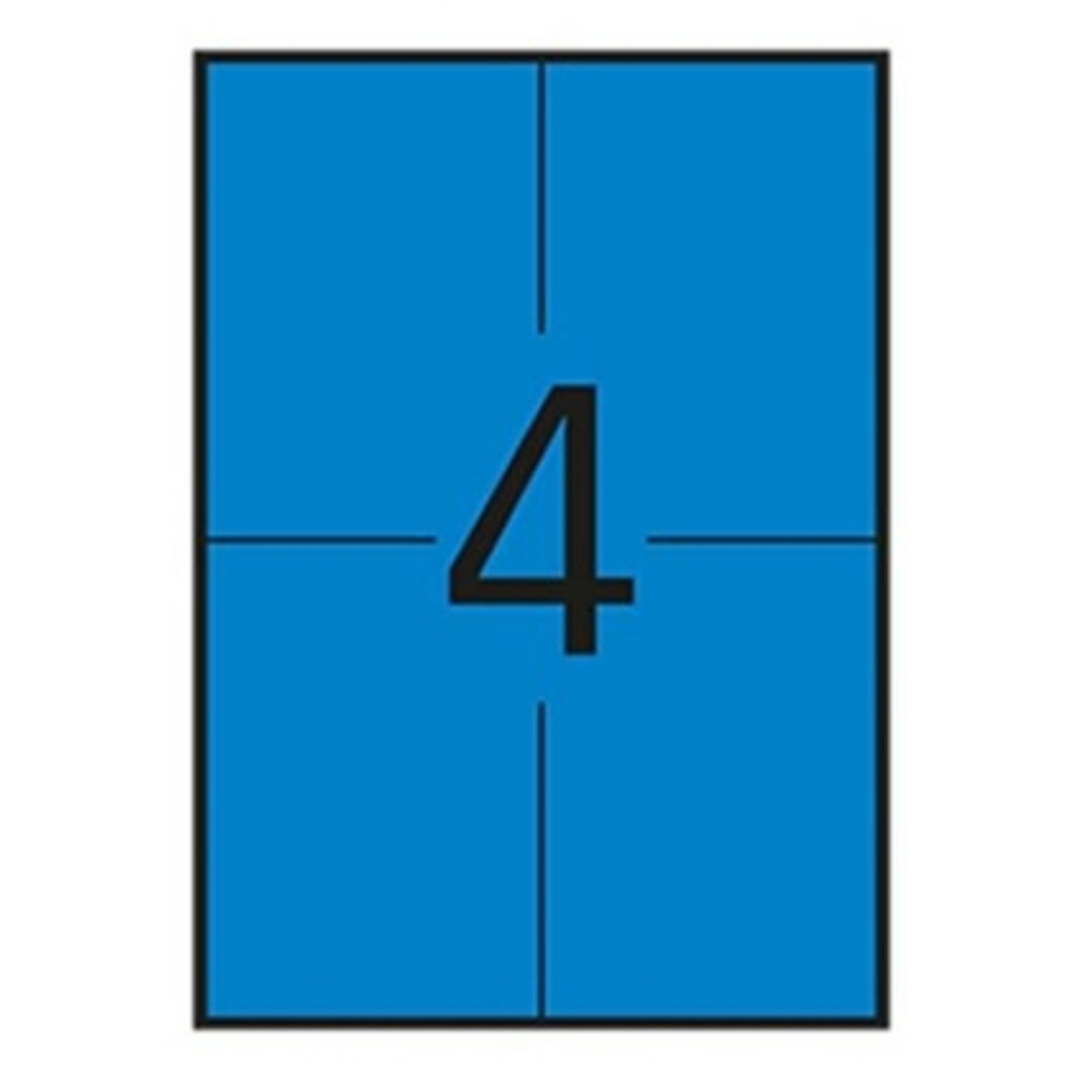 Apli Etiquetas Azules Permanentes 105.0 x 148.0mm 20 Hojas 1