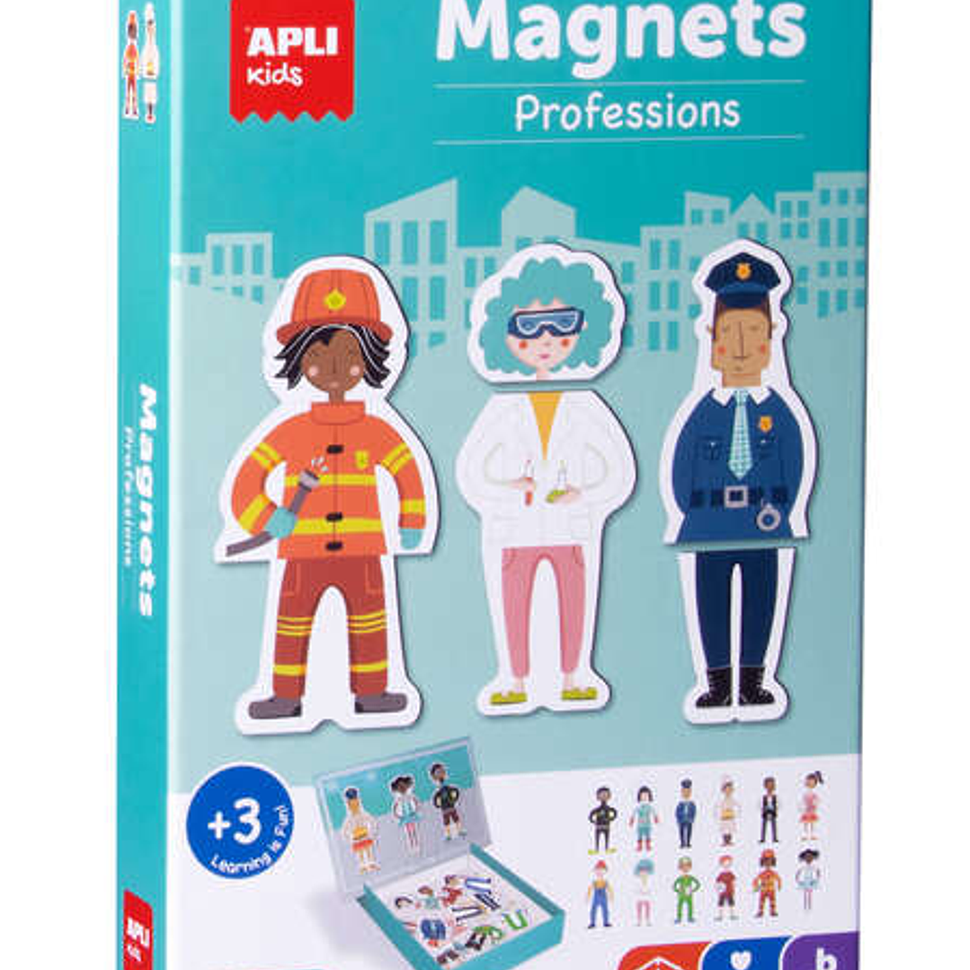 Apli Juego magnetico de las Profesiones - Ayuda a Familiarizarse con Profesiones y Oficios - 36 Fichas Magneticas con Diferentes Personajes - Recomend 1