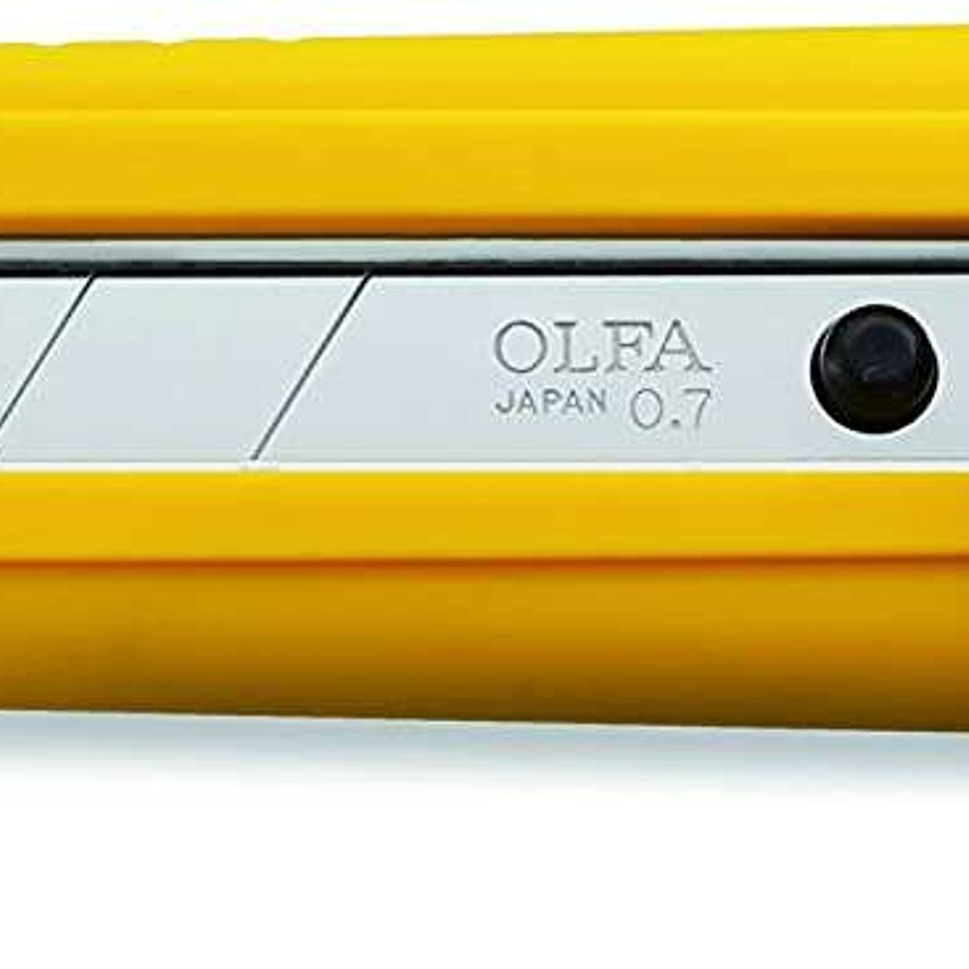 Olfa NH-1 Cutter con Bloqueo de Trinquete - Empuñadura de Goma - Canal de Acero Inoxidable 1