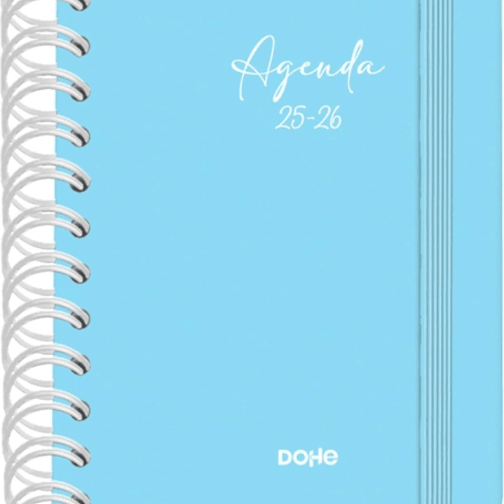 Dohe Serenity Agenda Escolar 25/26 Espiral Wireo A6 - Dia Pagina - Papel 80g/m2 - 4 Hojas de Pegatinas - Cubierta de Carton Plastificado - Cierre con 1