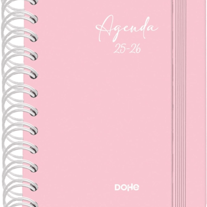 Dohe Serenity Agenda Escolar 25/26 Espiral Wireo A6 - Dia Pagina - Papel 80g/m2 - 4 Hojas de Pegatinas - Cubierta de Carton Plastificado - Cierre con 1