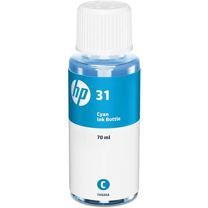 HP 31 Cyan Botella de Tinta Original - 1VU26AE 1