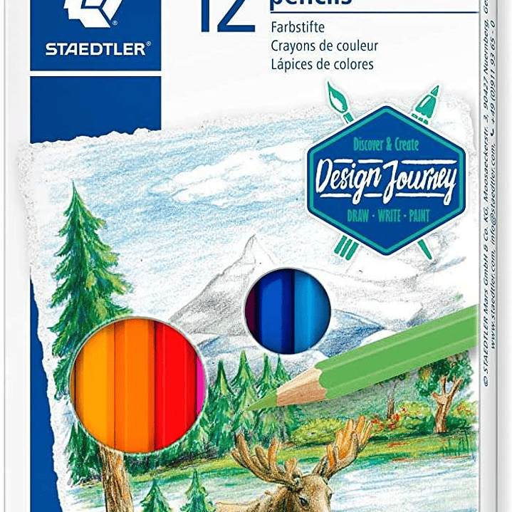 Staedtler 146C Pack de 12 Lapices de Colores - Mina Suave - Colores Surtidos 1
