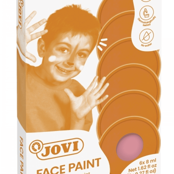 Jovi Estuche de 6 Botes Maquillaje Crema - Hipoalergenico - Base Grasa - Facil Aplicacion - Gran Cobertura - 12 Colores Mezclables - sin Parabenos - R 1