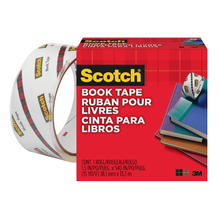 Scotch Cinta Adhesiva para Reparacion de Libros - 38.1mm x 13.7m - Color Transparente 1