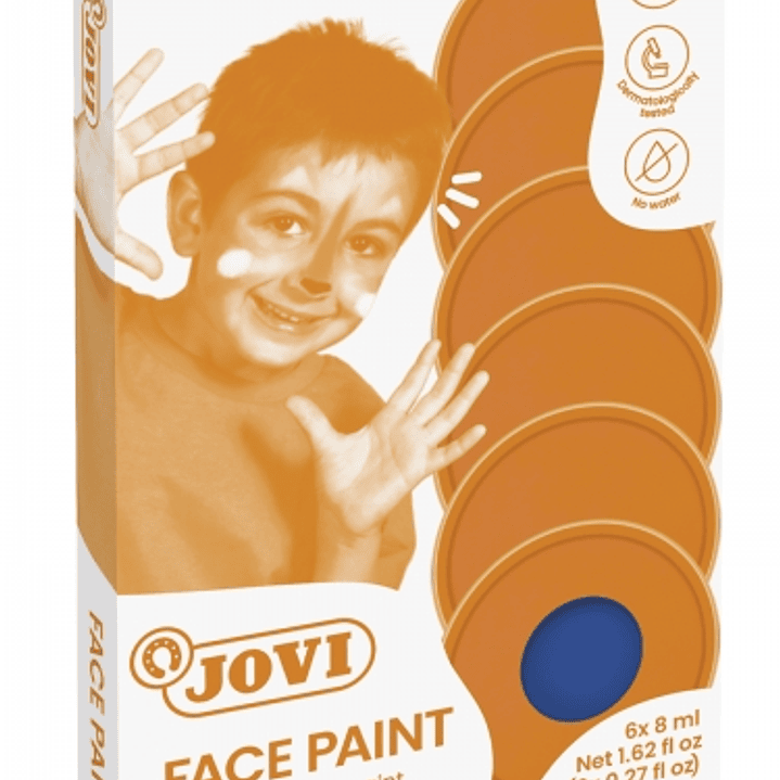 Jovi Estuche de 6 Botes 8ml Maquillaje Crema - Hipoalergenico - Base Grasa - Facil Aplicacion y Retiro - Gran Cubricion - Mezclables - sin Parabenos N 1