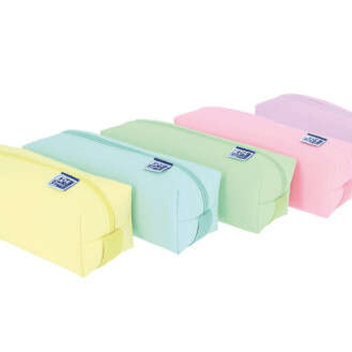 Oxford Kangoo Live & Go Estuche Cuadrado Grande - Material Esponjoso - Goma Elastica para unirlo al Cuaderno - Colores Surtidos Pastel 1