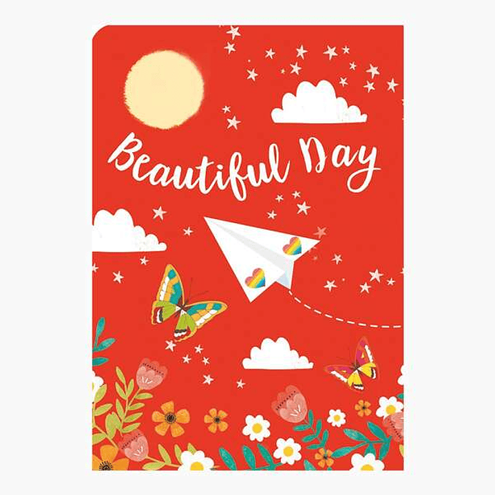 Pictura Tarjeta Felicitacion Zig-Zag Triptico - Estampado en Caliente - Lentejuelas - Pop-Up - 15x22cm - Incluye un Sobre Blanco - sin Envoltorio - Pa 1