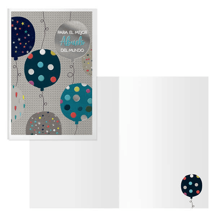 Dohe Dots Pack de 6 Tarjetas de Felicitacion para Abuelo - 11.5x17cm - Impresion a Todo Color - Estampaciones con Pelicula de Color - Estampacion en S 1