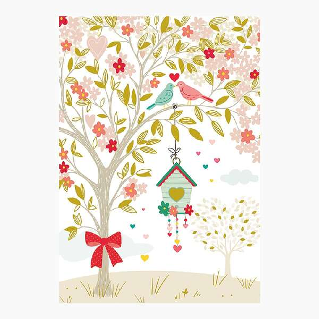 Pictura Tarjeta Felicitacion Zig-Zag Triptico - Estampado en Caliente - Lentejuelas - Pop-Up - 15x22cm - Incluye un Sobre Blanco - sin Envoltorio - Pa 1