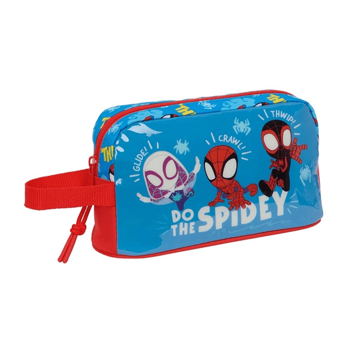 Safta Spidey Portadesayunos Termico de 1.7L - Interior Forrado en Aluminio - 215x65x120mm - Color Rojo y Azul 1