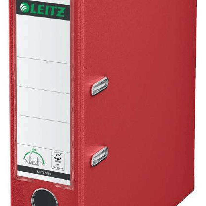 Leitz 180º Archivador de Palanca Tamaño A4 - Lomo Ancho 80mm - Ollao, Rado y Tarjetero en el Lomo - Carton Forrado en Plastico - Cantoneras Metalicas  1