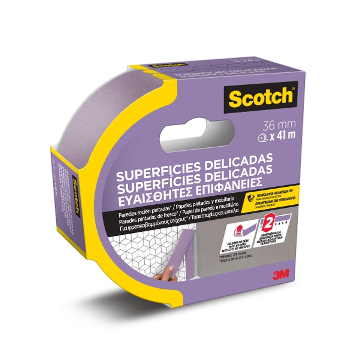 Scotch Cinta de Enmascarar para Superficies Delicadas - 36mm x 41m - 100% PEFC - Color Morado 1