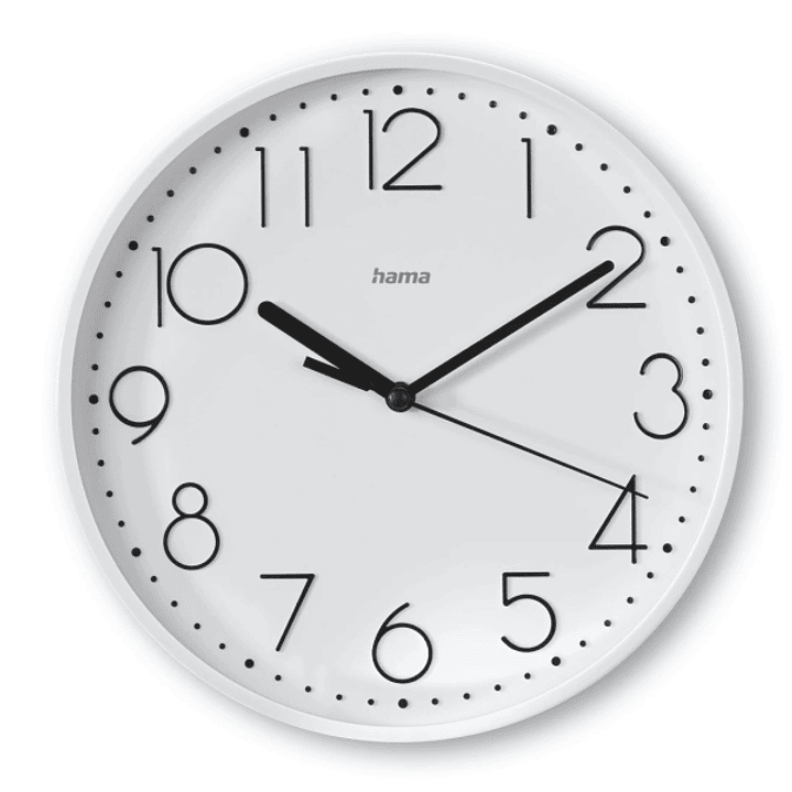 Hama Salina Reloj de Pared Analogico - Silencioso - Funciona con 1 Pila AA - 22x3.5cm - Color Blanco 1