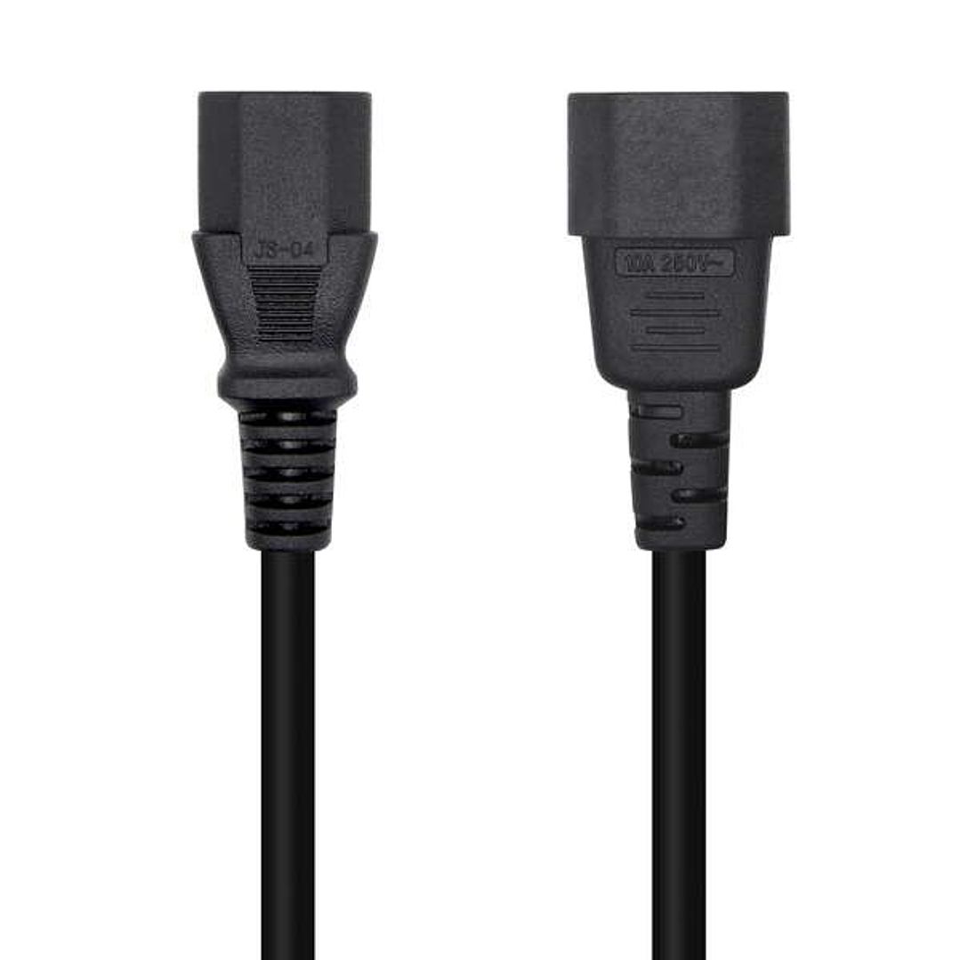 Aisens Cable Alimentacion CPU - C13/H-C14/M - 10m - 100% Cobre Puro AWG18 - Color Negro 1