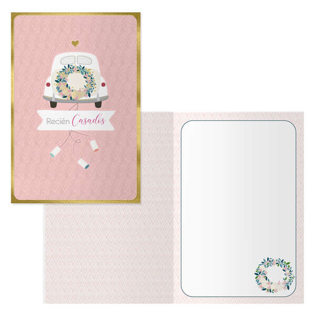 Dohe Casados Pack de 6 Tarjetas de Felicitacion de Boda - 11.5x17cm - Impresas a Todo Color - Estampaciones con Pelicula de Color - Estampacion en Sec 1