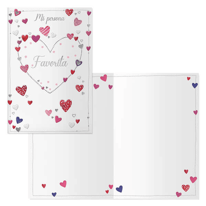 Dohe Delicia Pack de 6 Tarjetas de Felicitacion San Valentin - 11.5x17cm - Impresion a Todo Color - Estampaciones con Pelicula de Color - Estampacion  1