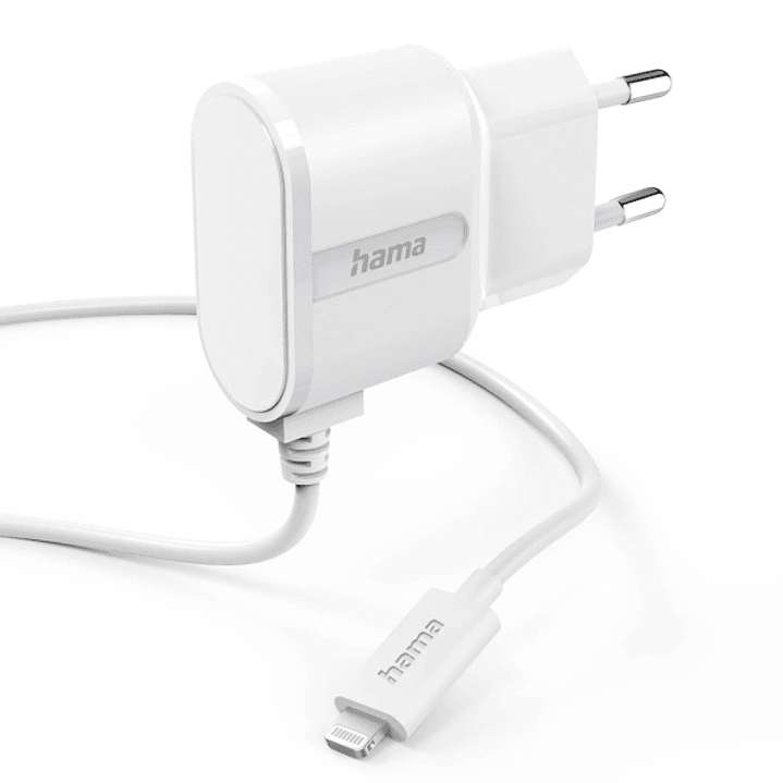 Hama Cargador de Pared - Potencia 5W - Lightning - Cable 1m - Color Blanco 1