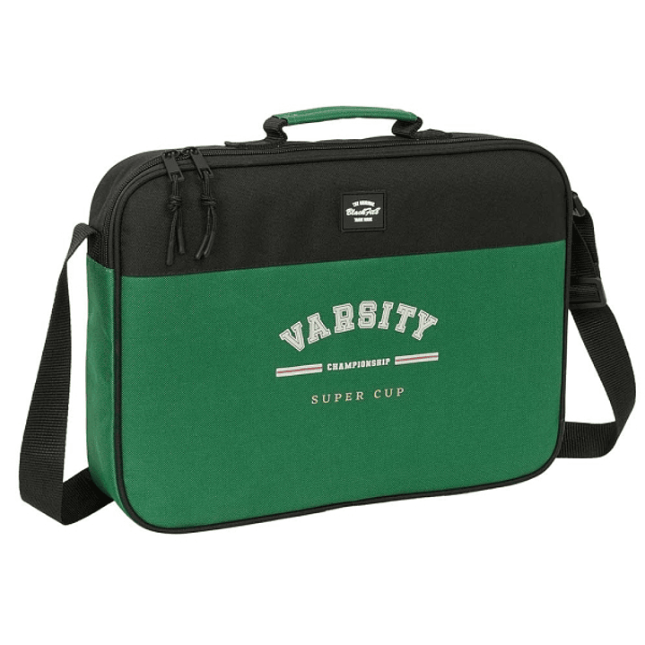 Safta Blackfit8 Varsity Maletin con Cremallera - Bandolera Ajustable - Asa Forrada - Doble Tirador - Fondo Extraible - Compacta y Ligera - 6L - 380x60 1