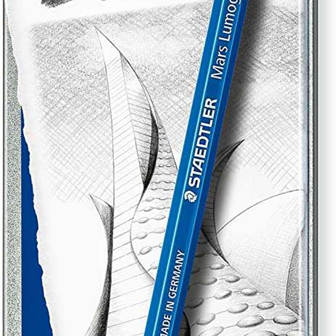 Staedtler Mars Lumograph 100 Pack de 6 Lapices de Grafito - Resistencia a la Rotura - Graduaciones Surtidas 1