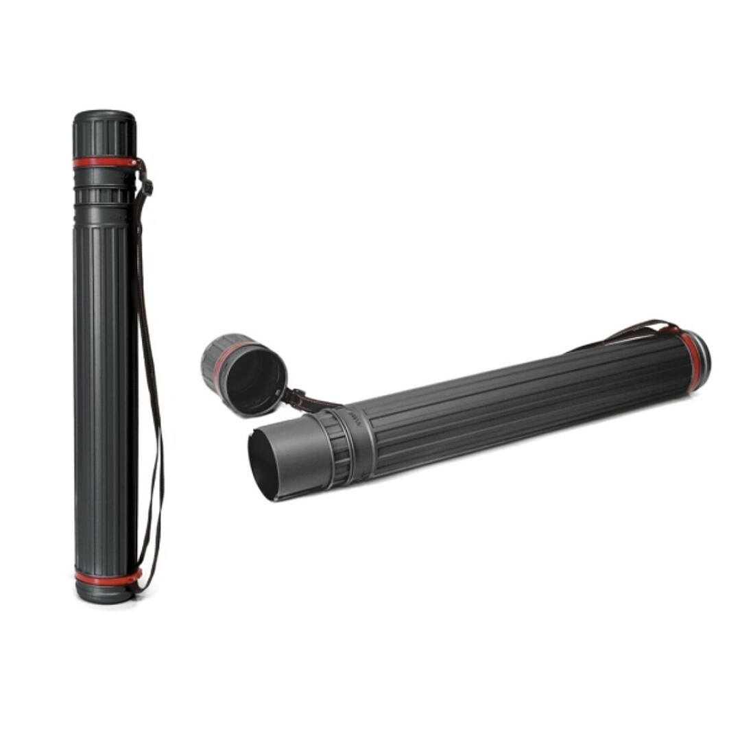 Tubo Portaplanos Grande - Medidas 8x64cm - Con Tapa y Bandolera - Color Negro 1