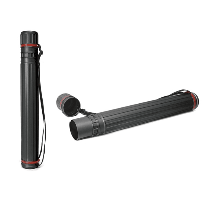 Tubo Portaplanos Grande - Medidas 8x64cm - Con Tapa y Bandolera - Color Negro 1